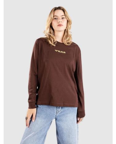 VANS OFF THE WALL T-SHIRT A MANICHE LUNGHE VITALITY FIELDS J17YO1 MARRONE MARRóN