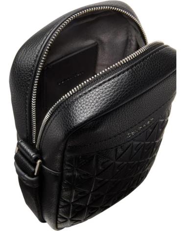 BANDOLERA CALVIN KLEIN EMBLEM AOP EMBOSS SLIM NEGRO NEGRO