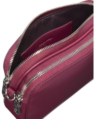 UMHÄNGETASCHE CALVIN KLEIN WEBBING DOUBLE STRAP BORDEAUX BURDEOS