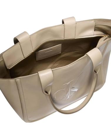CALVIN KLEIN BOLD CK MEDIUM TAUPE TRAGETASCHE TAUPE
