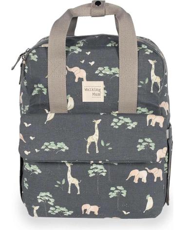 SAC À DOS MATERNITÉ WALKING MUM BABY ANIMALS GRIS POLYVALENT MULTICOLOR