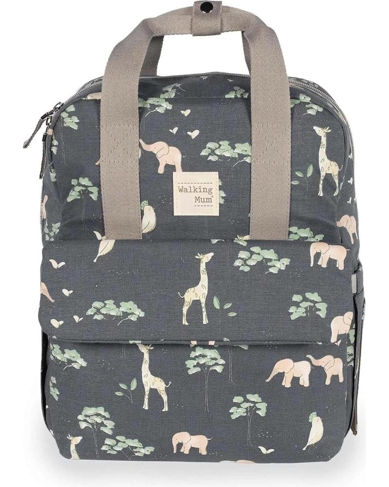 WICKELRUCKSACK WALKING MUM BABY ANIMALS GRAU MEHRZWECK MULTICOLOR