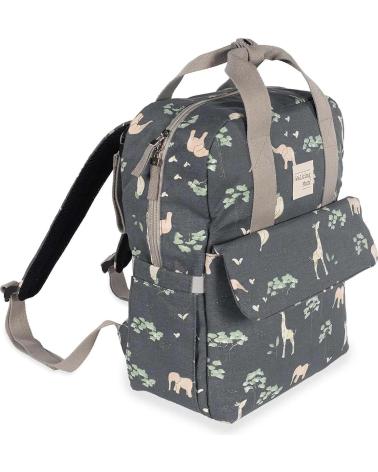 WICKELRUCKSACK WALKING MUM BABY ANIMALS GRAU MEHRZWECK MULTICOLOR