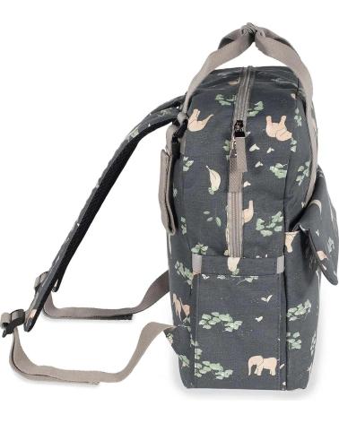 WICKELRUCKSACK WALKING MUM BABY ANIMALS GRAU MEHRZWECK MULTICOLOR