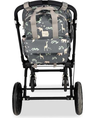 WICKELRUCKSACK WALKING MUM BABY ANIMALS GRAU MEHRZWECK MULTICOLOR