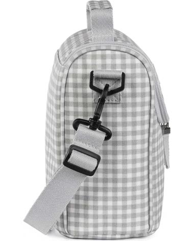BOLSA TÉRMICA PORTA BIBERONES Y ALIMENTOS WALKING MUM CUADROS VICHY GRIS GRIS