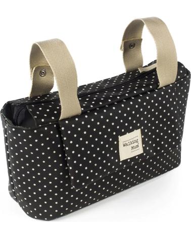 ORGANIZADOR DE COCHECITO WALKING MUM CON LUNARES NEGROS NEGRO