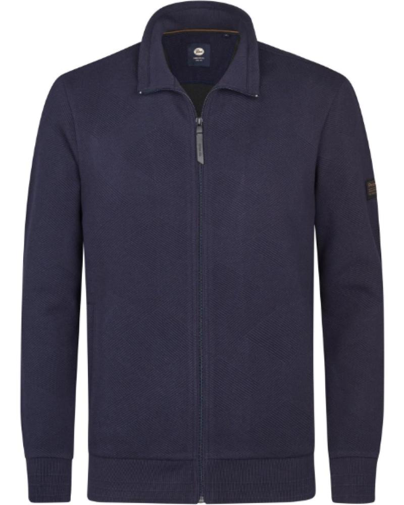 GIACCA FELPA PETROL SWC341 DA UOMO - BLU NAVY AZUL