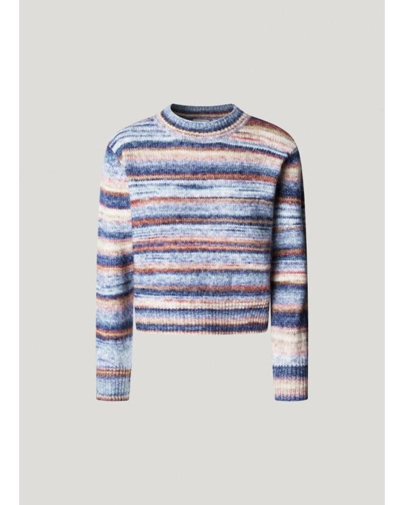 MAGLIONE PEPE JEANS PL7000057 RIGHE MULTICOLORE BLANCO