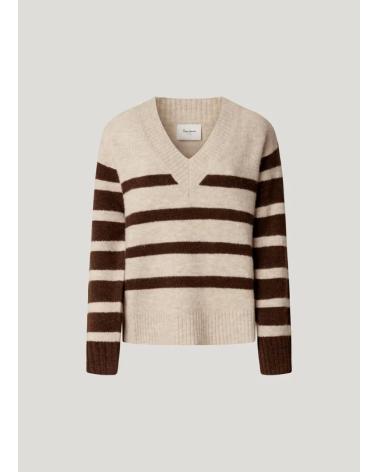 PEPE JEANS MAGLIONE IN MAGLIA PL7000023 BEIGE BEIGE