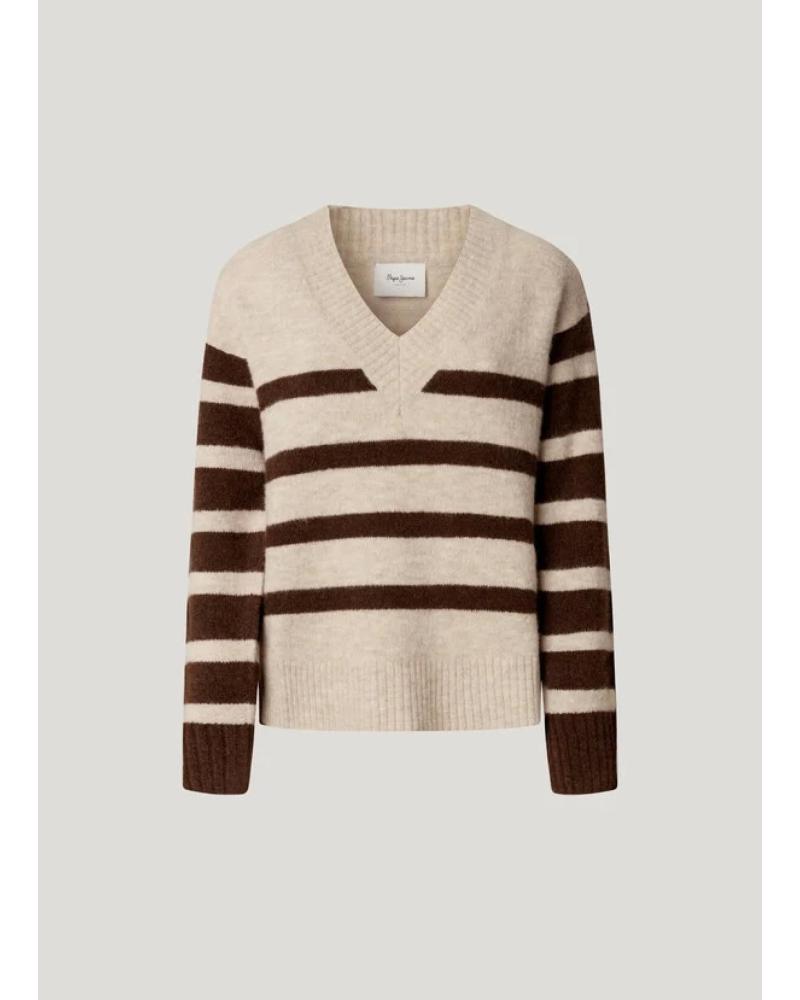 PEPE JEANS MAGLIONE IN MAGLIA PL7000023 BEIGE BEIGE