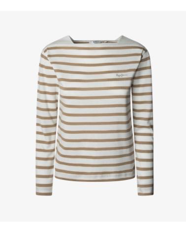 T-SHIRT MANGA COMPRIDA LISTRADA PEPE JEANS PL5000012 BLANCO