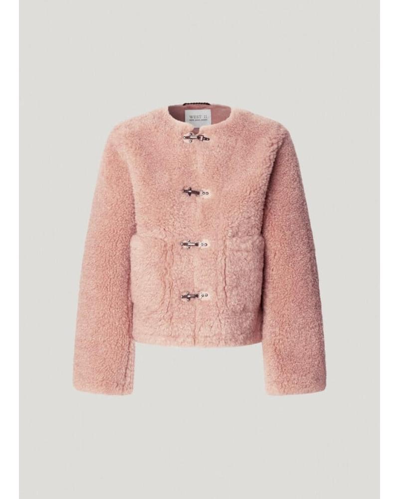 GIACCA IN SHEARLING PEPE JEANS PL4024366 ROSA ROSA