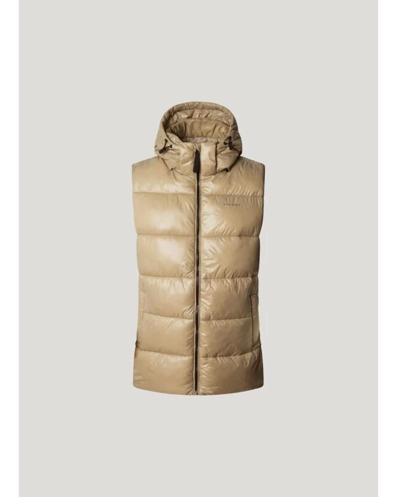 GILET MATELASSÉ PEPE JEANS PL4024359 AVEC CAPUCHE BEIGE BEIGE