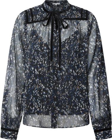 PEPE JEANS BLUSE PL3051292 SCHWARZ MIT SCHLEIFENKRAWATTE NEGRO