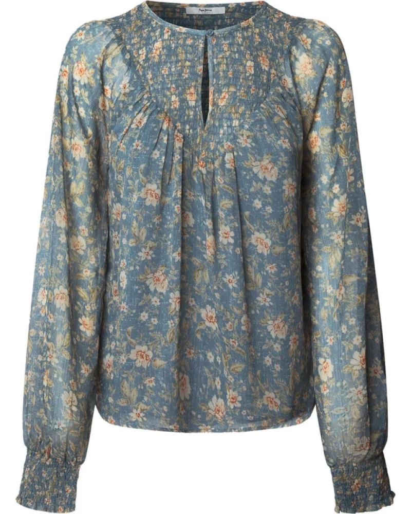 PEPE JEANS BLUSE PL3051243 BLAU FLORAL AZUL