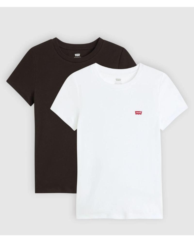 LEVI'S PACK 2 CAMISETAS MUJER 04AO0000 - BLANCO Y NEGRO VARIOS COLORES