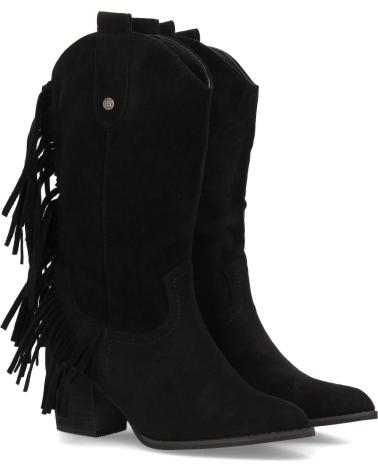 SPORT3PUNTO0 COWBOY-STIEFEL A-5454 SCHWARZ MIT FRANSEN VARIOS COLORES