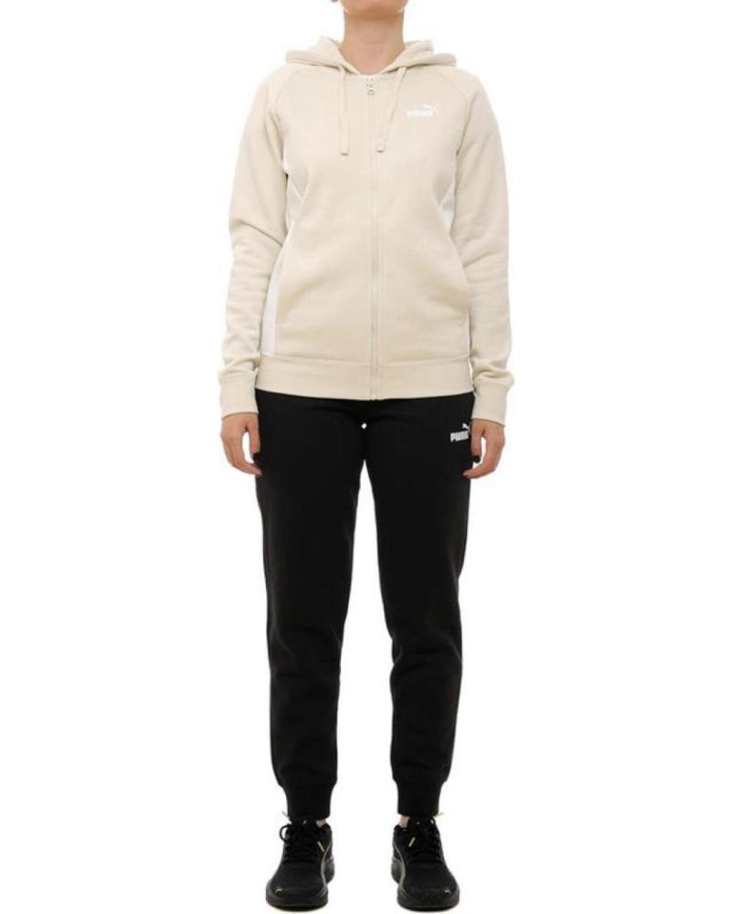 PUMA TRAININGSANZUG FULL-ZIP HOODED 690738-87 BEIGE/SCHWARZ BEIGE NEGRO