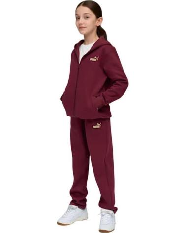 PUMA TRAININGSANZUG HOODED SWEA METALLIC GRANATROT 689729-96 GRANATE