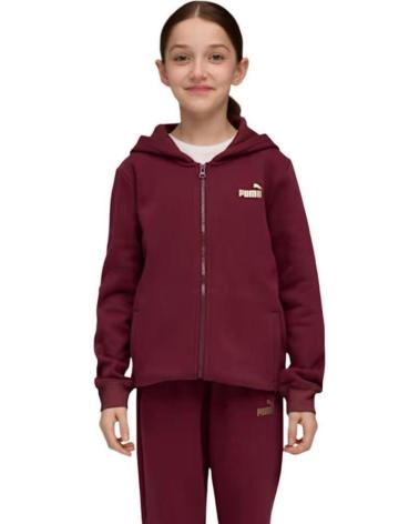 PUMA TRAININGSANZUG HOODED SWEA METALLIC GRANATROT 689729-96 GRANATE