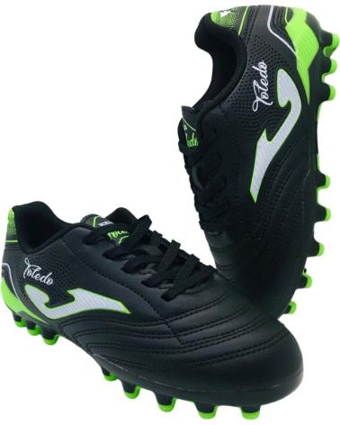 CHUTEIRA JOMA TOLEDO JR 2501 AG PRETA PARA GRAMADO ARTIFICIAL NEGRO