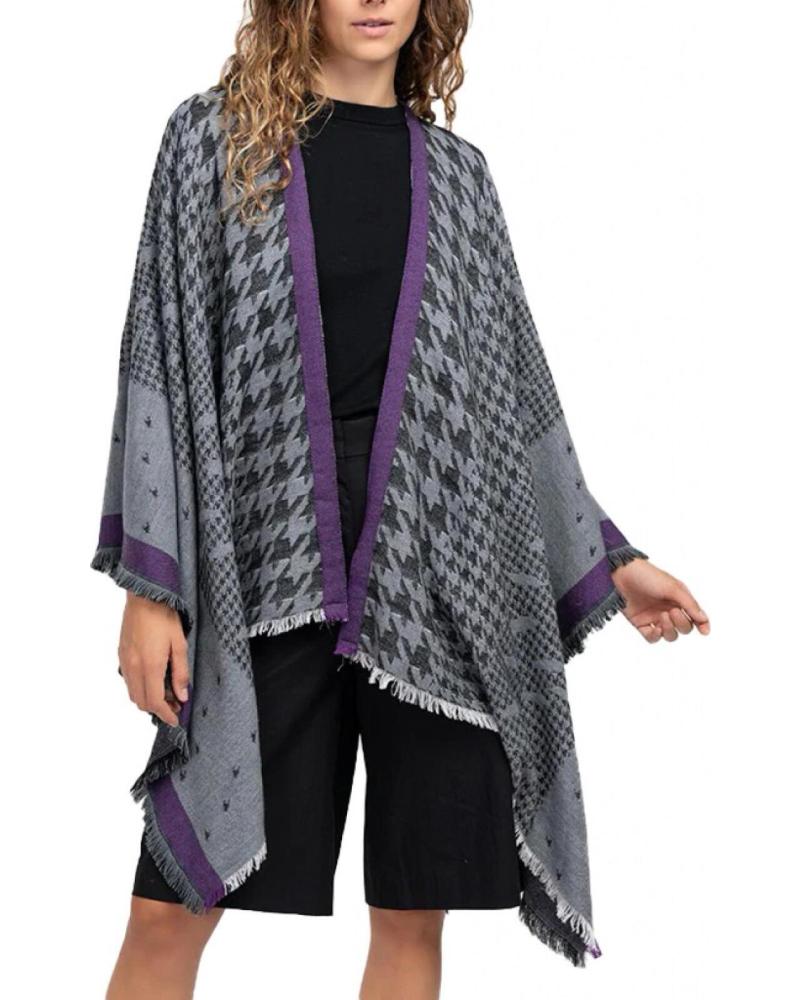ABBACINO PONCHO MUJER MODELO 90823AB COLOR VIOLETA LILLAC