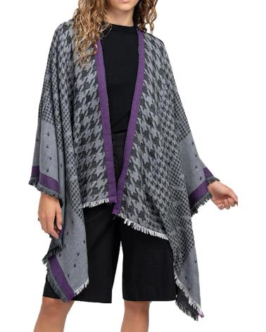 ABBACINO PONCHO MUJER MODELO 90823AB COLOR VIOLETA LILLAC