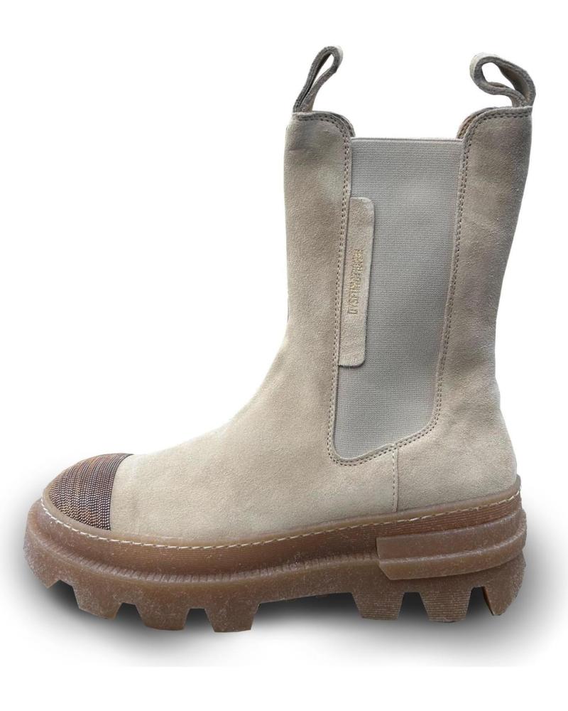 BOTA CHELSEA DYSFUNCTIONAL ISMENE BEGE COM SOLA TRATORADA BEIGE