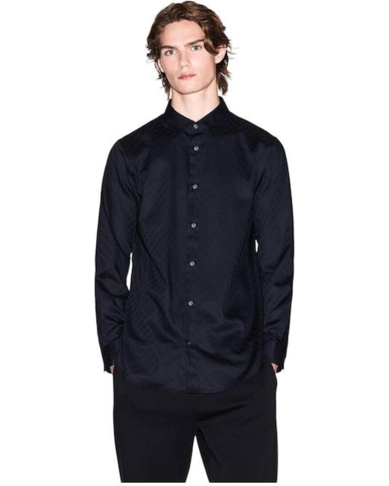 CAMICIA A MANICHE LUNGHE ARMANI EXCHANGE XM001142AF13131 NERA NEGRO