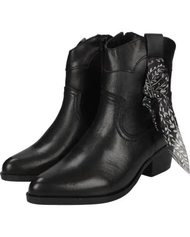 STIVALETTO COWBOY GOODSTEP 5611-C03 IN PELLE NERA NEGRO