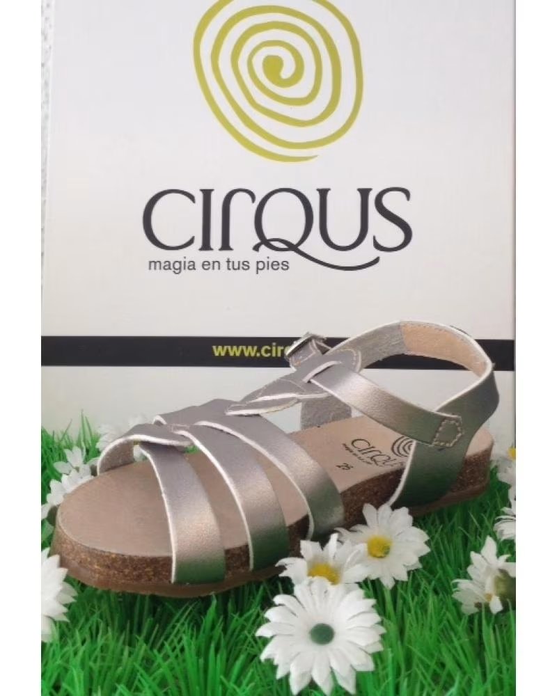 CIRQUS SANDALIAS 151168 ELABORADAS EN PIEL NINAS PLATEADO