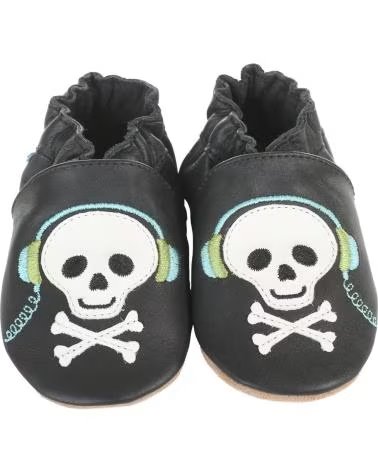 ROBEEZ ROBEEZ BLAST FROM, KRABBELSCHUHE MIT TOTENKOPF-MOTIV AZUL