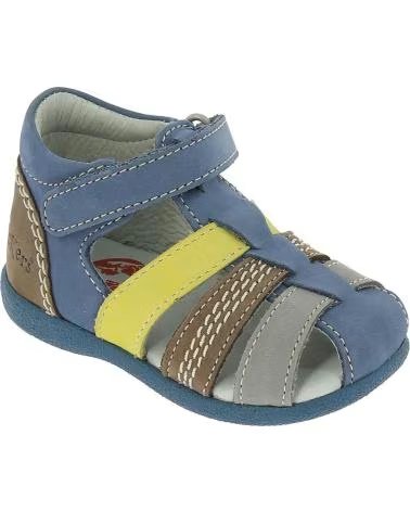 KICKERS SANDALO PER BAMBINI BABYSUN MULTICOLORE CON CHIUSURA REGOLABILE VERDE