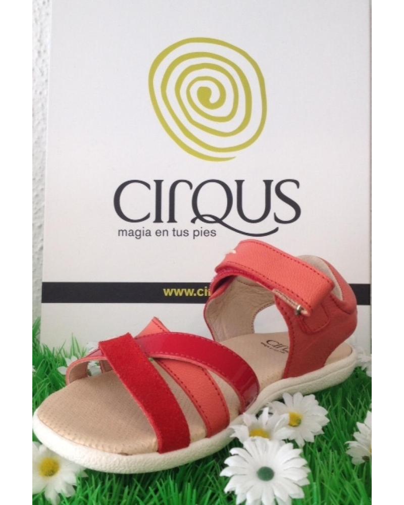 CIRQUS SANDALIAS 151233 ELABORADAS EN PIEL ROJO