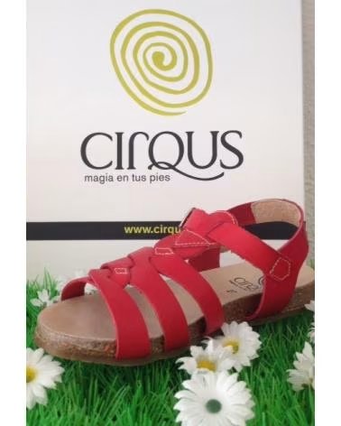 CIRQUS SANDALIAS 151168 ELABORADAS EN PIEL NINAS ROJO