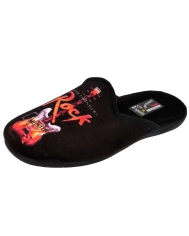 BUBBLE BOBBLE Zapatillas De Casa 070-130509 en negro para hombre NEGRO
