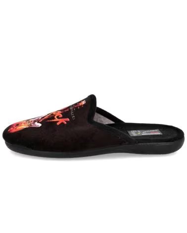 BUBBLE BOBBLE Zapatillas De Casa 070-130509 en negro para hombre NEGRO
