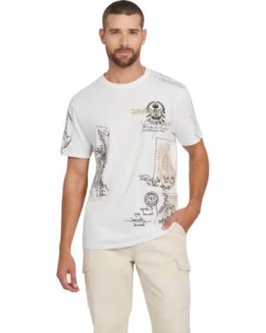 GUESS JEANS CAMISETA ESTAMPADA M5BI64KBW41 BLANCO
