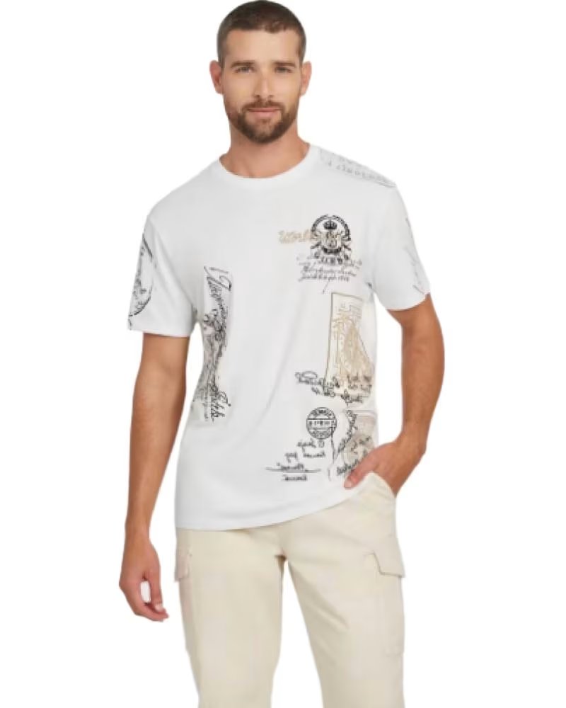 GUESS JEANS CAMISETA ESTAMPADA M5BI64KBW41 BLANCO
