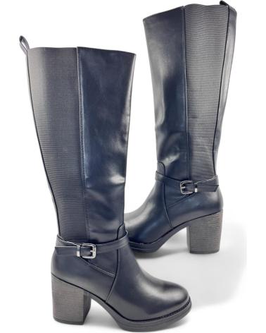 TIMBOS BOTA TACON DE MUJER COLOR 132310 NEGRO