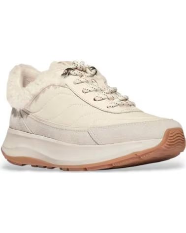 FITFLOP SNEAKERS MUJER F-MODE FLOW SHEARLING-MIX BEIG BEIGE