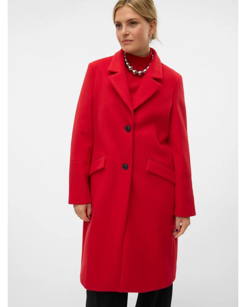 VERO MODA ABRIGO LARGO MUJER 10320531 ROJO