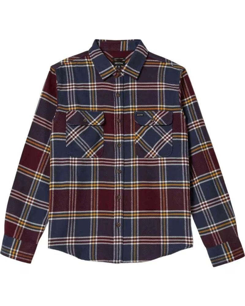 CAMICIA A QUADRI BRIXTON 01213-MDIPS DA UOMO MOOD INDIGO