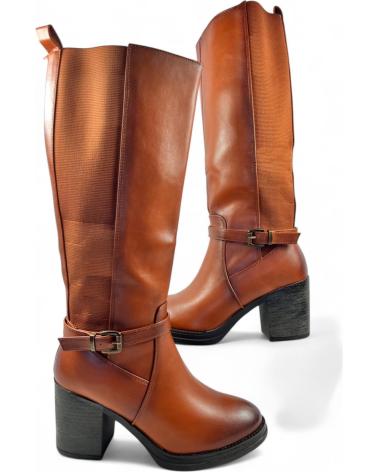 TIMBOS BOTA TACON DE MUJER COLOR CAMEL 132309 MARRóN