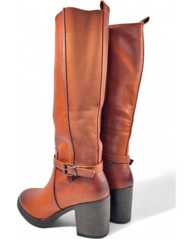 TIMBOS BOTA TACON DE MUJER COLOR CAMEL 132309 MARRóN