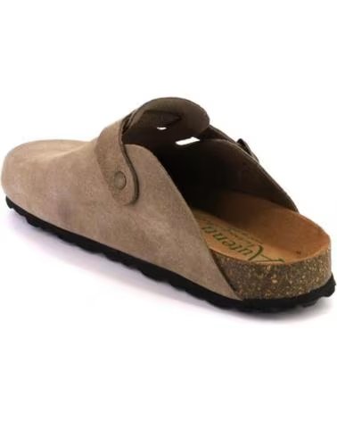 KESLEM ZUECO DESTALONADO PARA MUJER EN COLOR TAUPE
