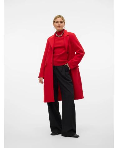VERO MODA ABRIGO LARGO MUJER 10320531 ROJO