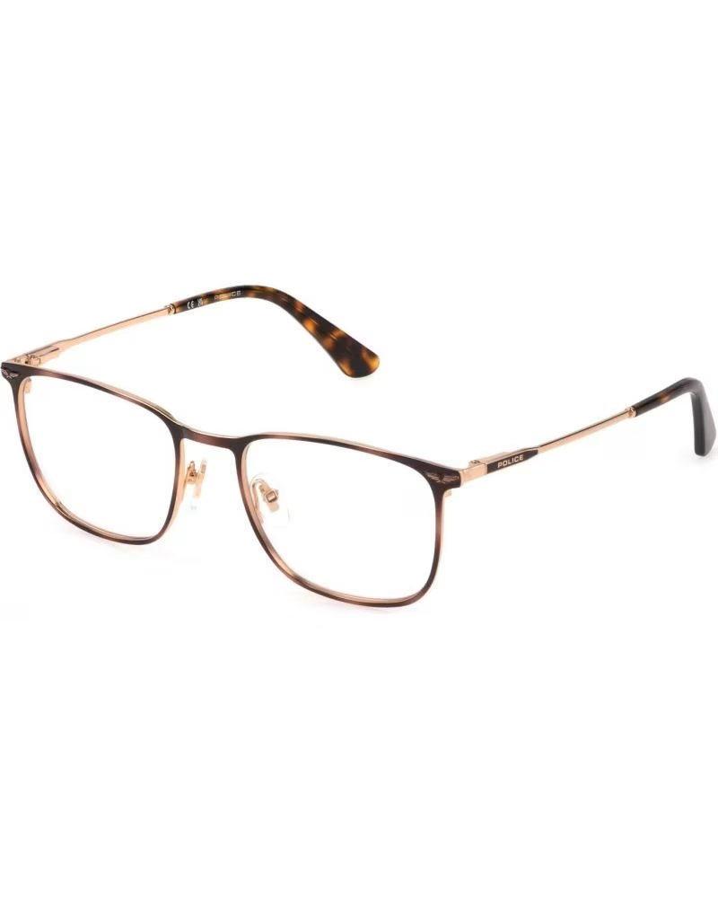 MONTURA DE GAFAS POLICE VPLG68 PARA HOMBRE, METÁLICA ROSA Ø 53 MM
