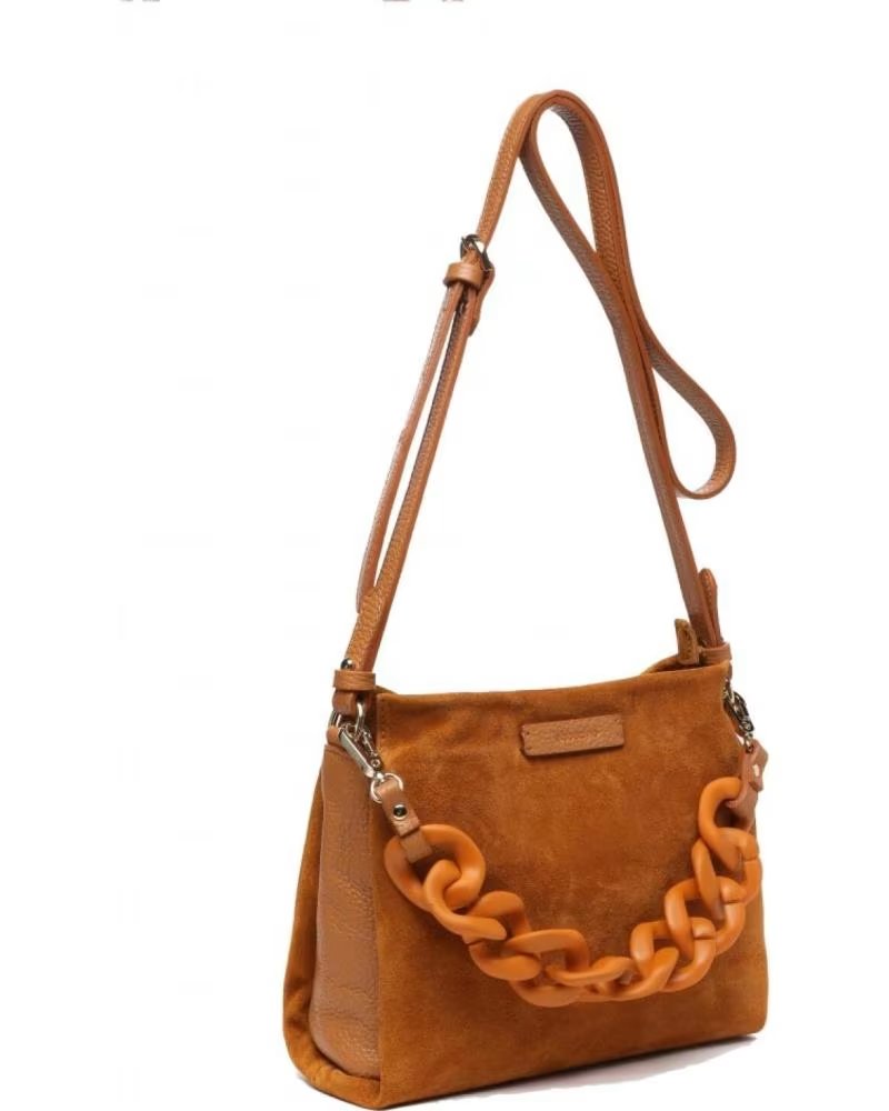 ABBACINO BOLSOS MUJER MODELO PREMIUM ANLAS COLOR MARRON COGNAC